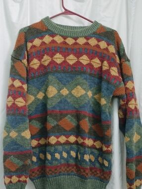 Vintage St Johns Bay Geometric Patterned Sweater